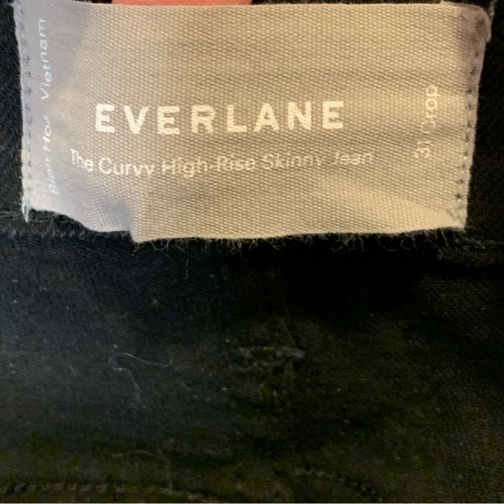Everlane The Curvy High-Rise Skinny Jean Jeans Size 31 Crop Shade Black - Picture 3 of 7